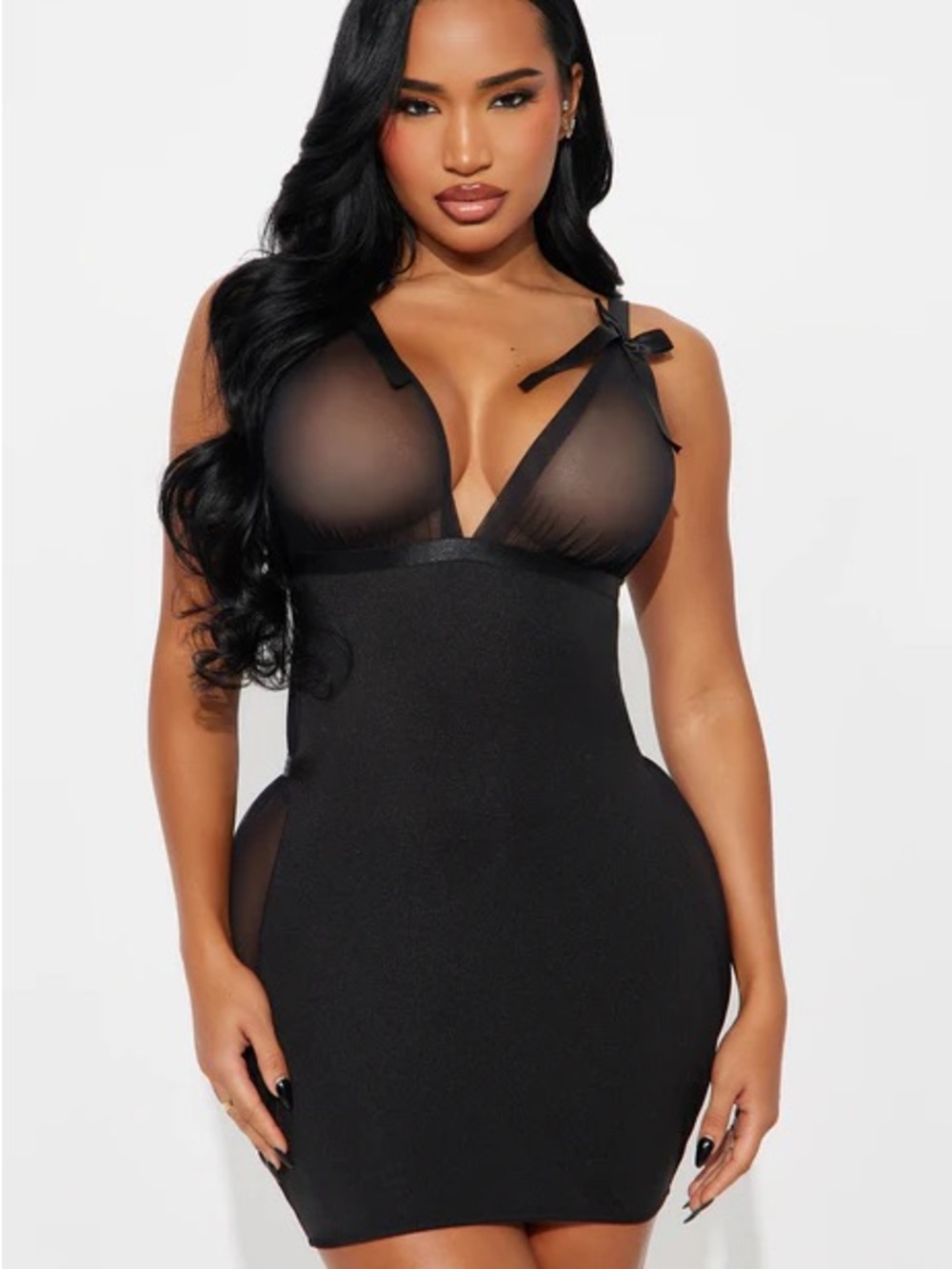 Bow Party Mesh Babydoll NEW 🏷️